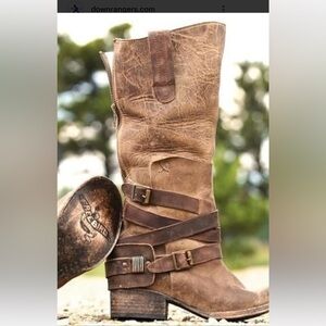 Freebird Dakota Distressed Brown Leather Boots women’s 8